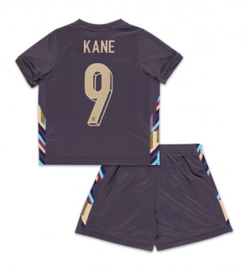 Inglaterra Harry Kane #9 Segunda Equipación Niños Eurocopa 2024 Manga Corta (+ Pantalones cortos)